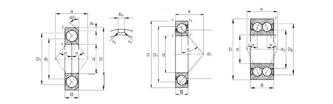 SKF 7208AC/DB Angular contact ball bearings